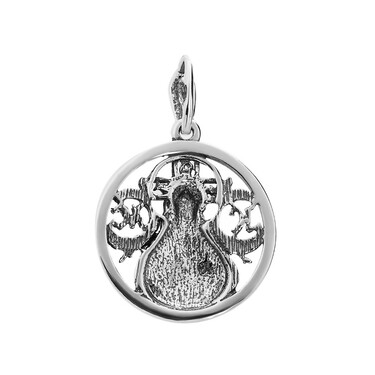 Серебряная подвеска икона Спаситель, чернение