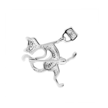 Серебряная брошь 