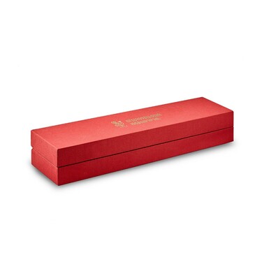 Ручка шариковая подарочная из Серебра 925 пробы, с узором, в родий, футляр