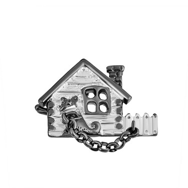 Серебряная брошь 