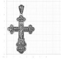 Крест,Подвеска,Оберег,Серебро,с вставкой Без вставок,РОССИЯ