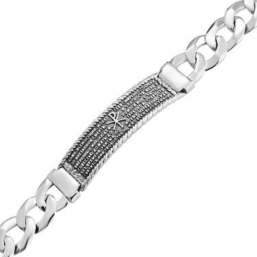 Серебряный браслет, вставка 