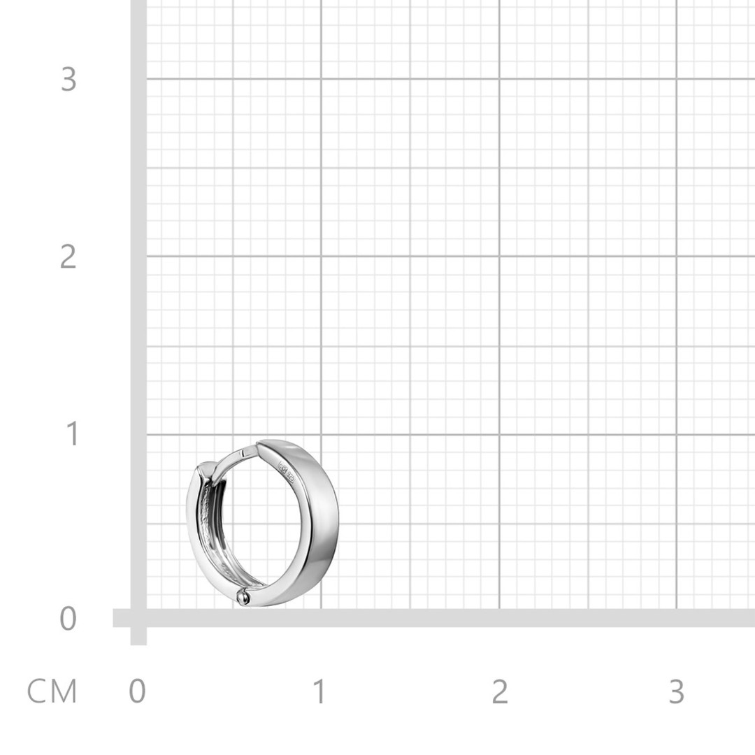 Серебряная моно серьга колечко, диаметр 9мм, в родии Серьги,Моносерьга,Серьга,Серебро,с вставкой Без вставок,с замком Кольцо,Конго,РОССИЯ