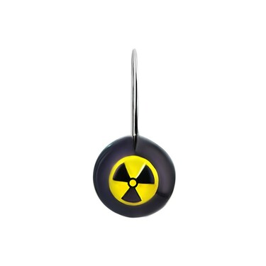 Серебряная моно серьга шар 