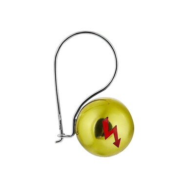 Серебряная моно серьга шар 