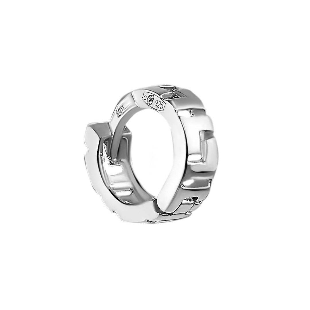 Серьги,Моносерьга,Серьга,Серьги Хаггис,Серебро,с вставкой Без вставок,с замком Скоба,Булавка с фиксатором,РОССИЯ