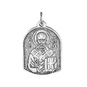 Серебряная подвеска Молитва водителя, чернение Подвеска,Кулон,Оберег,Нательная иконка,Нательный образок,Серебро,с вставкой Без вставок,РОССИЯ