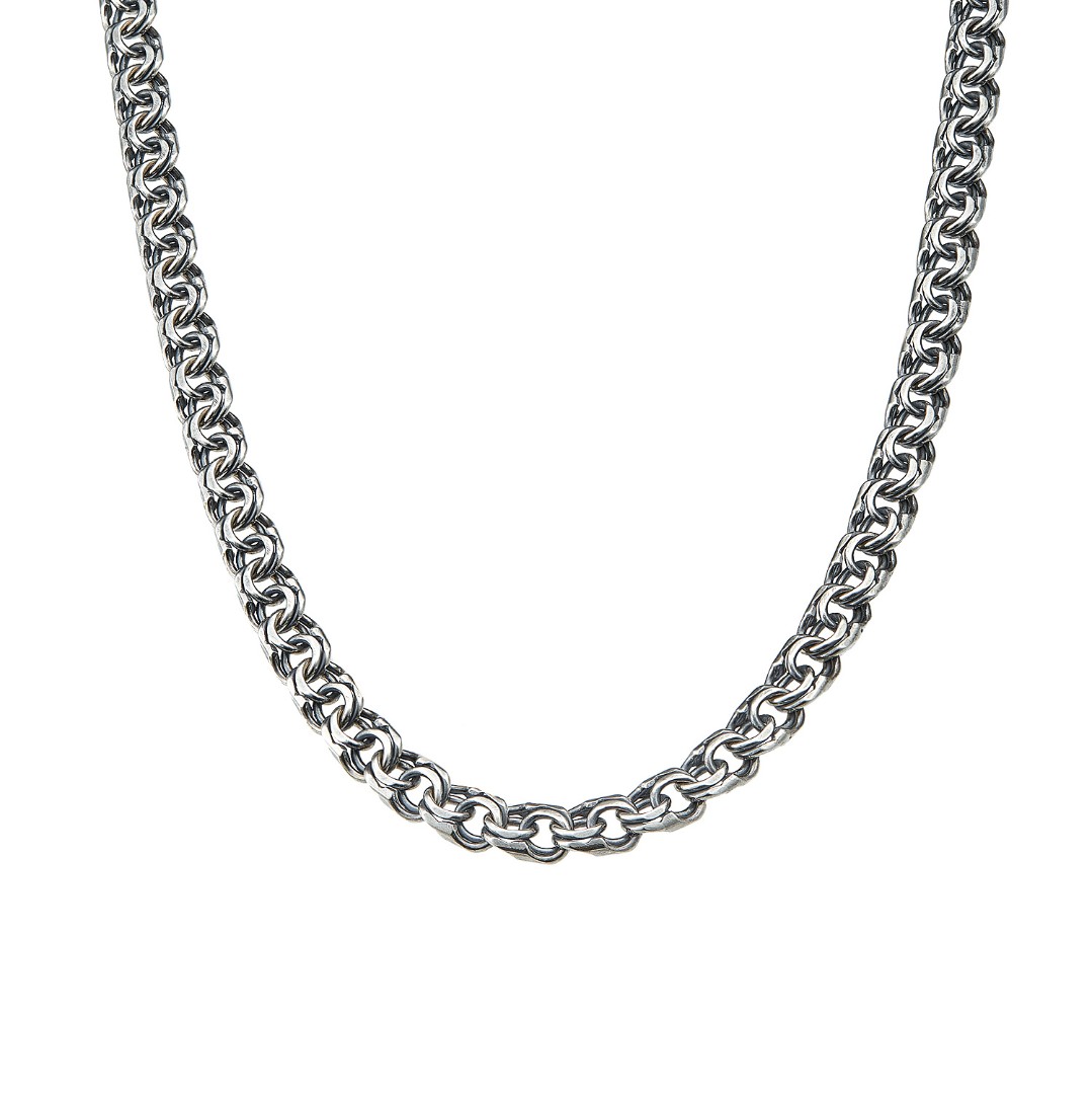 Цепочка на шею,Серебро,с замком Карабинный,РОССИЯ