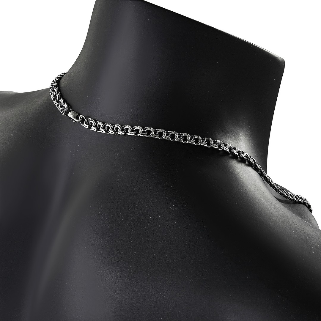 Цепочка на шею,Серебро,с замком Карабинный,РОССИЯ