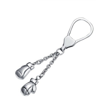 Серебряный брелок для ключей боксерские перчатки