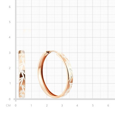 Серебряные классические серьги Кольца / Конго / Круглые с алмазной гранью, позолота, родий, 3 см