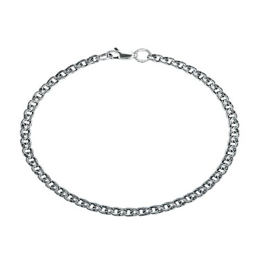 Серебряный мужской браслет, плетение Бисмарк, ширина 3,6 , чернение