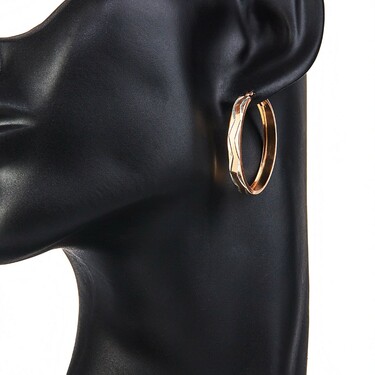 Серебряные классические серьги Кольца / Конго / Круглые с алмазной гранью, позолота, родий, 1,5 см