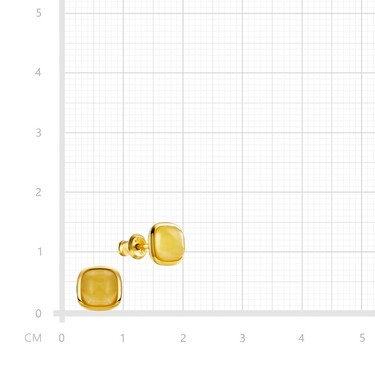 Серебряные серьги с янтарем ,позолота