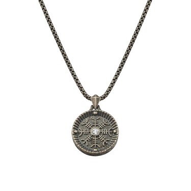 Серебряное мужское колье 