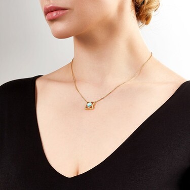 Серебряное женское колье 