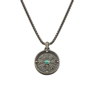 Серебряное мужское колье 