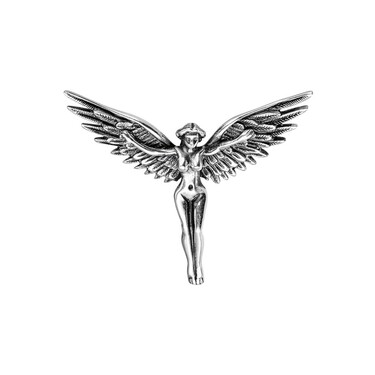 Серебряная подвеска "Ангел с крыльями" чернение