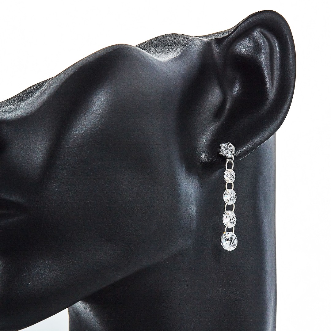 Серебряные серьги / Пусеты / Гвоздики  Серьги,Серьги Пусеты,Серьги Гвоздики,Серебро,с вставкой Фианит,с замком Пусет,Винтовой,Штыревой,Штифтовой,РОССИЯ