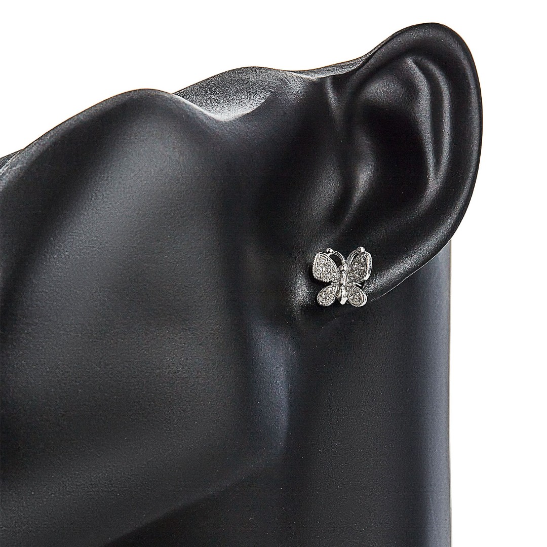 Серебряные серьги / Пусеты / Гвоздики  Серьги,Серьги Пусеты,Серьги Гвоздики,Серебро,с вставкой Фианит,с замком Пусет,Винтовой,Штыревой,Штифтовой,РОССИЯ