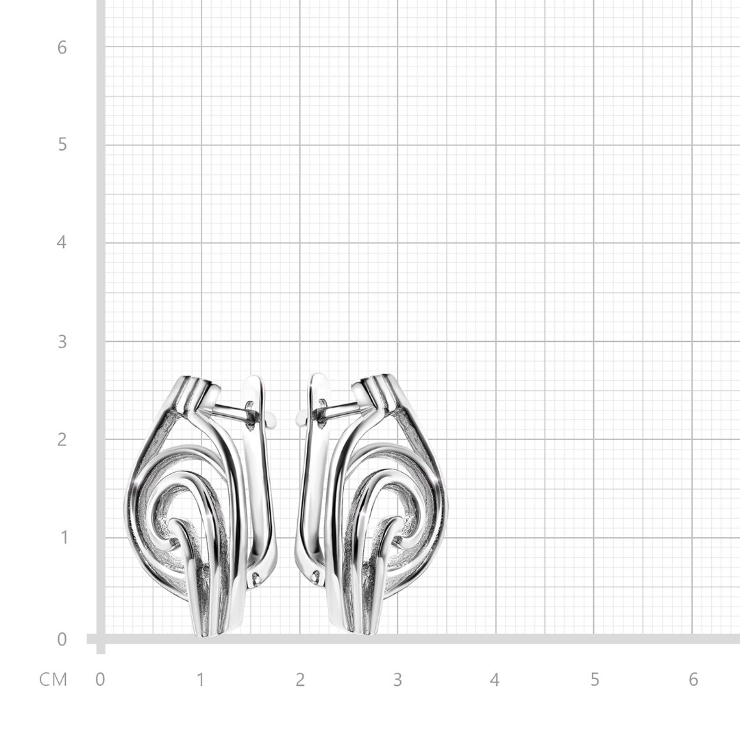 Серебряные серьги  Серьги,Серебро,с вставкой Без вставок,с замком Английский,РОССИЯ