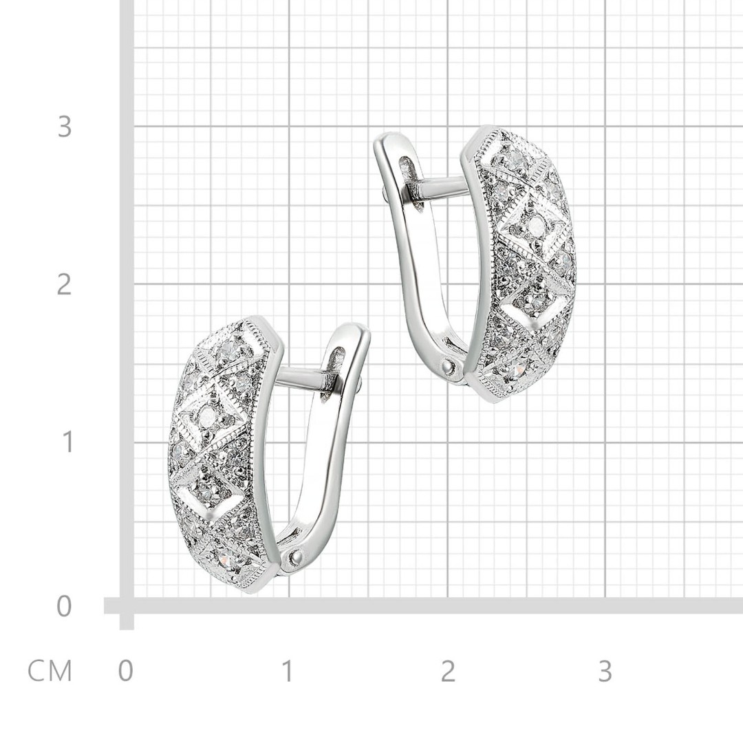 Серебряные серьги  Серьги,Серебро,с вставкой Фианит,РОССИЯ