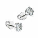 Серьги,Серьги Пусеты,Серьги Гвоздики,Серебро,с вставкой Фианит Белая цвета,с замком Пусет,Винтовой,Штыревой,Штифтовой,РОССИЯ