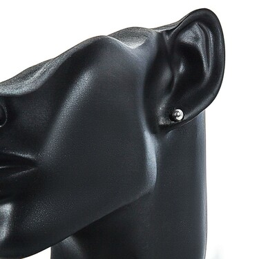 Серебряные серьги пусеты гвоздики Шарики, родий