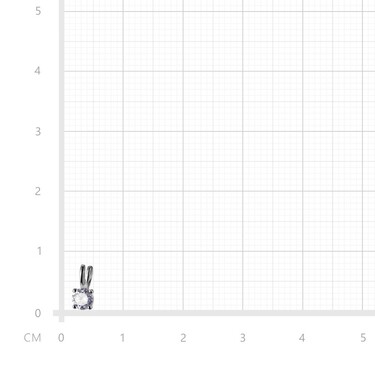 Серебряная круглая подвеска с цирконом, в родии