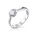 Кольцо,Серебро,с вставкой Циркон Белая цвета,ГОНКОНГ