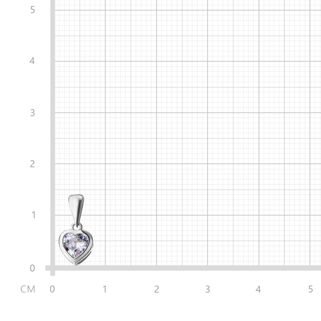 Серебряная подвеска подвеска,амулет,Оберег,Талисман,Кулон,Тотем,Серебро,с вставкой Циркон Белая цвета,ГОНКОНГ