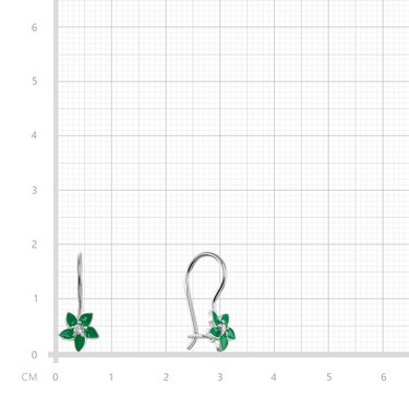 Серебряные детские серьги 