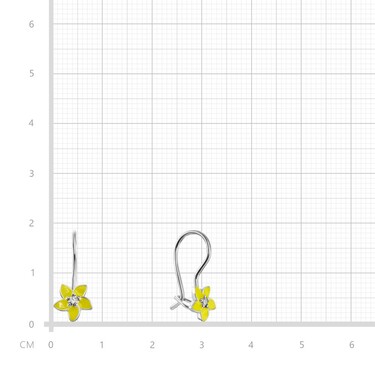 Серебряные детские серьги 