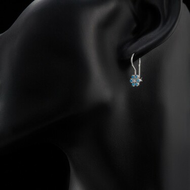 Серебряные детские серьги 