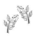 Серьги,Серебро,с вставкой Фианит Белая цвета,с замком Английский,РОССИЯ