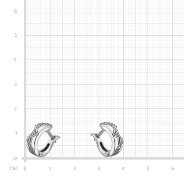 Серебряные широкие серьги Кольца / Конго / Круглые / Хаггисы с фианитами, диаметр 2 см, в родии