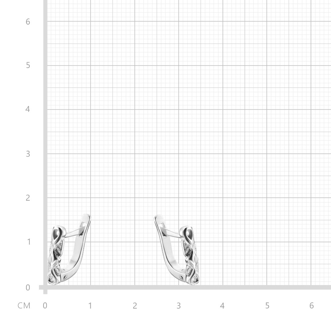 Серебряные серьги, родий Серьги,Серебро,с вставкой Без вставок,с замком Английский,РОССИЯ