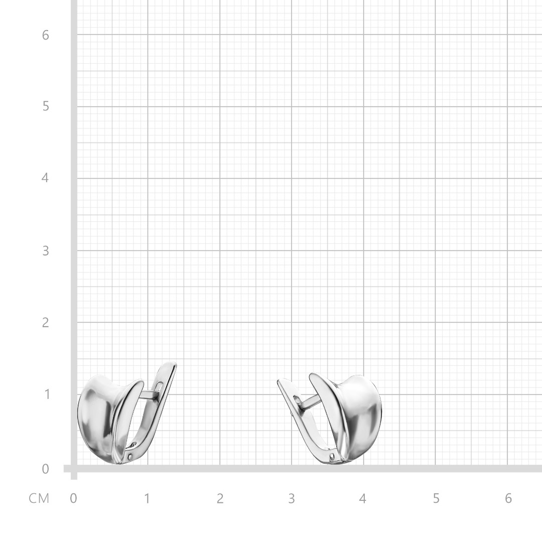 Серебряные серьги, родий Серьги,Серебро,с вставкой Без вставок,с замком Английский,РОССИЯ