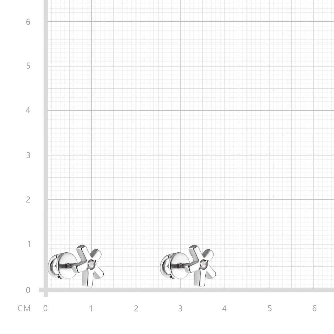 Серебряные серьги / Пусеты / Гвоздики  Серьги,Серьги Пусеты,Серьги Гвоздики,Серебро,с вставкой Фианит,с замком Пусет,Винтовой,Штыревой,Штифтовой,РОССИЯ