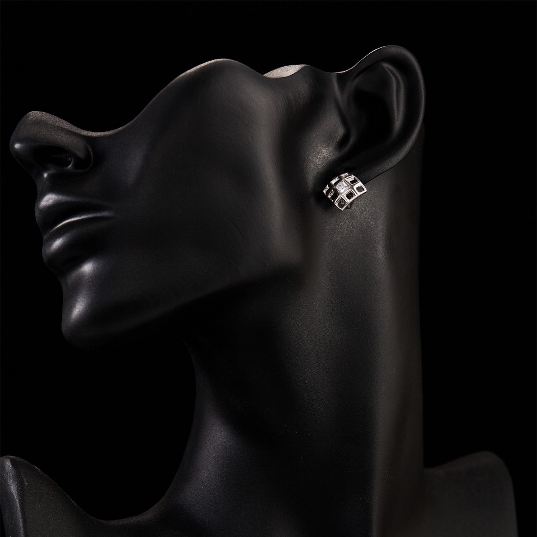 Серебряные серьги Серьги,Серебро,с вставкой Фианит,с замком Английский,РОССИЯ