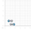 Серебряные серьги / Пусеты / Гвоздики с голубым фианитом, родий Серьги,Серьги Пусеты,Серьги Гвоздики,Серебро,с вставкой Фианит Голубая цвета,с замком Пусет,Винтовой,Штыревой,Штифтовой,РОССИЯ