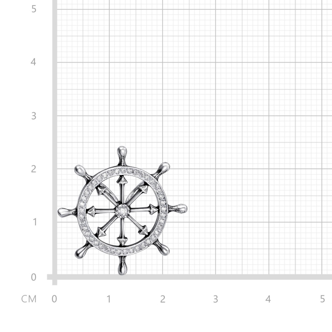 подвеска,амулет,Оберег,Талисман,Кулон,Тотем,Серебро,с вставкой Фианит Белая цвета,РОССИЯ