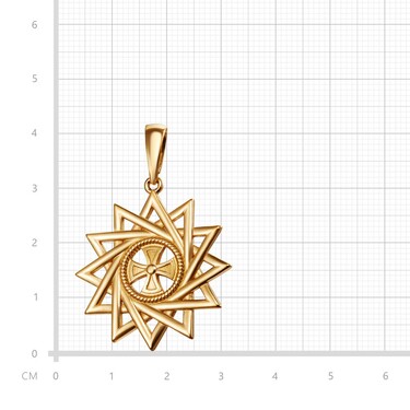 Серебряная двусторонняя подвеска 