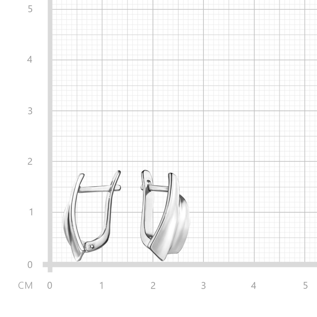 Серебряные серьги, родий Серьги,Серебро,с вставкой Без вставок,с замком Английский,РОССИЯ