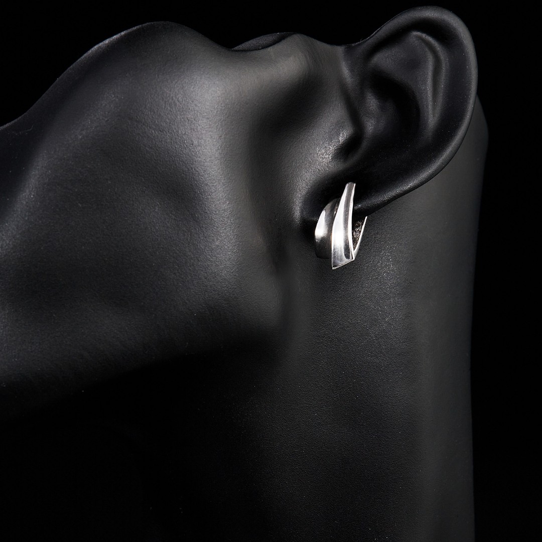 Серебряные серьги, родий Серьги,Серебро,с вставкой Без вставок,с замком Английский,РОССИЯ