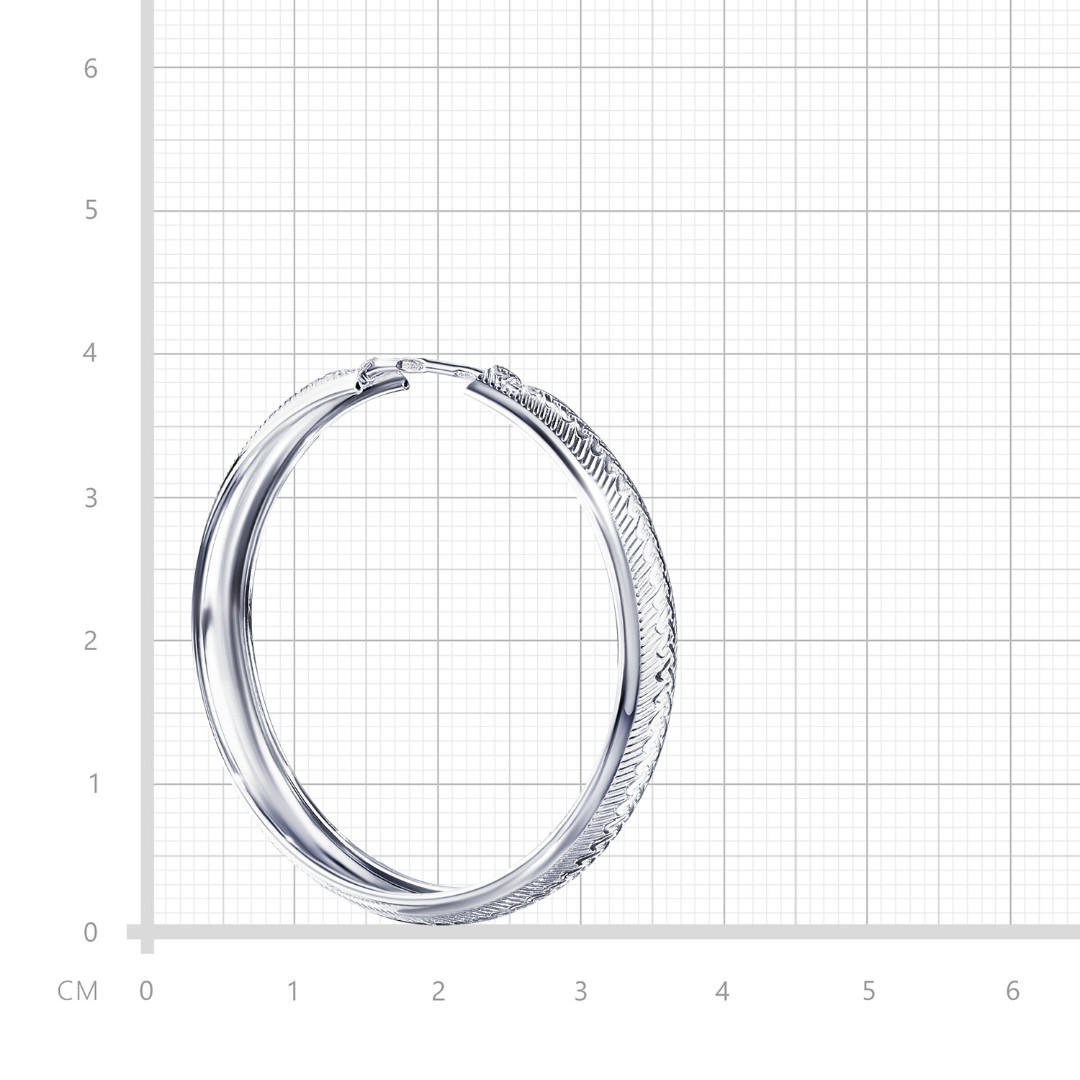 Серьги,Серебро,с вставкой Без вставок,с замком Кольцо,Конго,РОССИЯ