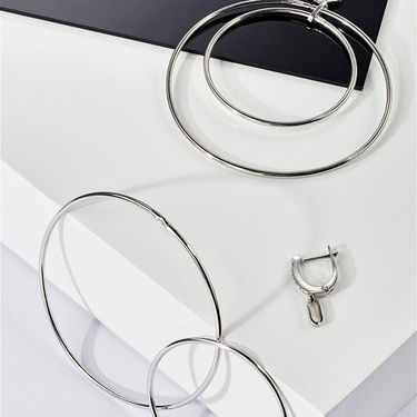 Серебряные серьги трансформеры 3 в 1, покрытие родием