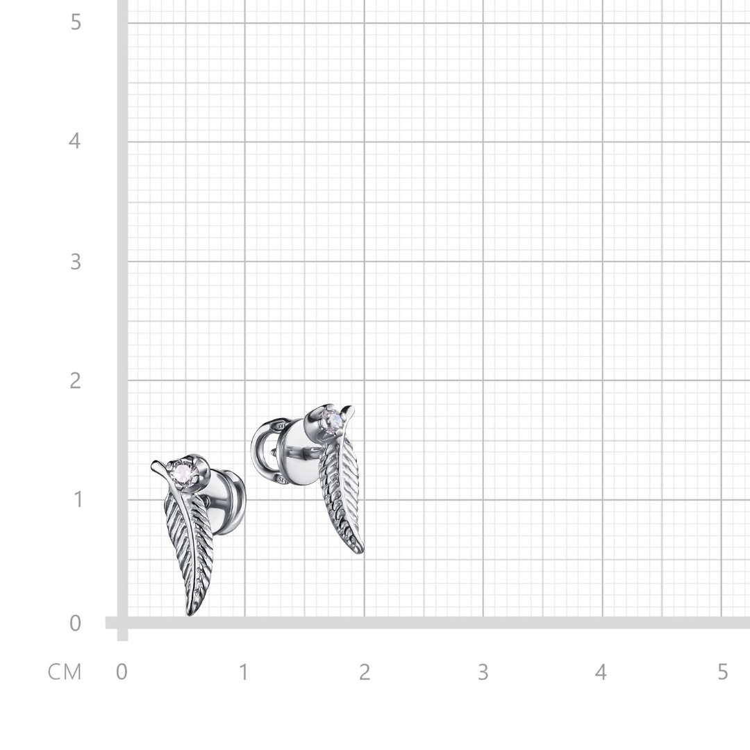 Серебряные серьги / Пусеты / Гвоздики  Серьги,Серьги Пусеты,Серьги Гвоздики,Серебро,с вставкой Фианит,с замком Пусет,Винтовой,Штыревой,Штифтовой,РОССИЯ