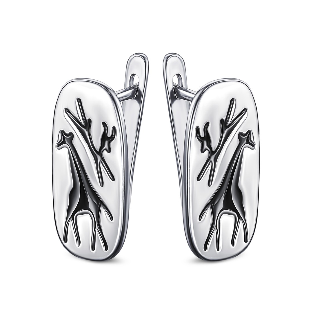 Серьги,Серебро,с вставкой Эмаль,РОССИЯ