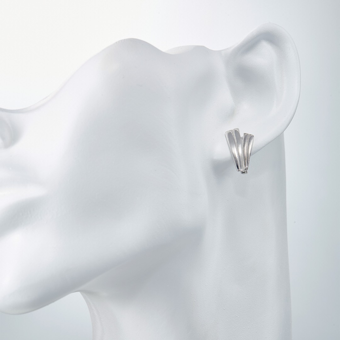 Серебряные серьги, родий Серьги,Серебро,с вставкой Без вставок,с замком Английский,РОССИЯ